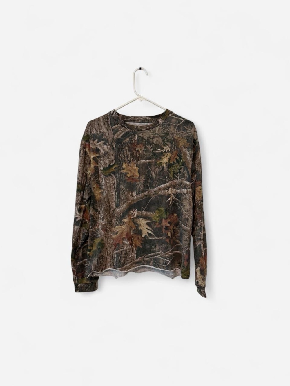Kids Long-Sleeve Camo Top - Brown/Green